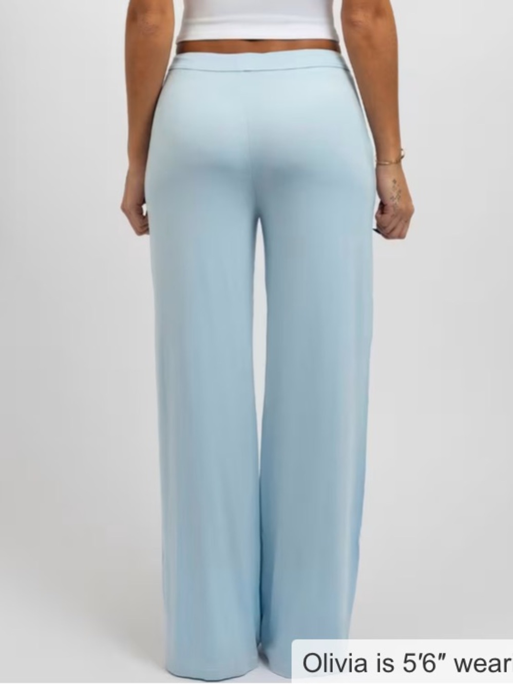 Cmfrt Cloud Lounge Set Tee Shirt Wide Leg Pants Light Baby Blue Two (2) Piece - Picture 14 of 16